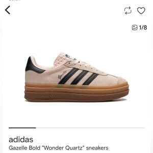 adidas Gazelle Bold — Wonder Quartz Pink Suede with Black Stripes